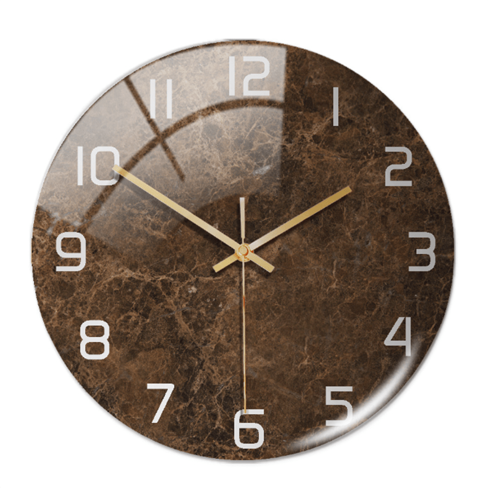 LED-Wanduhr mit Marmorbasis