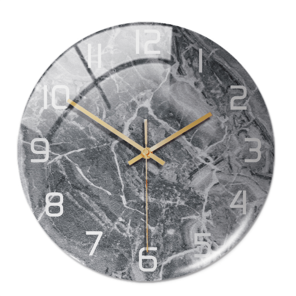 LED-Wanduhr mit Marmorbasis