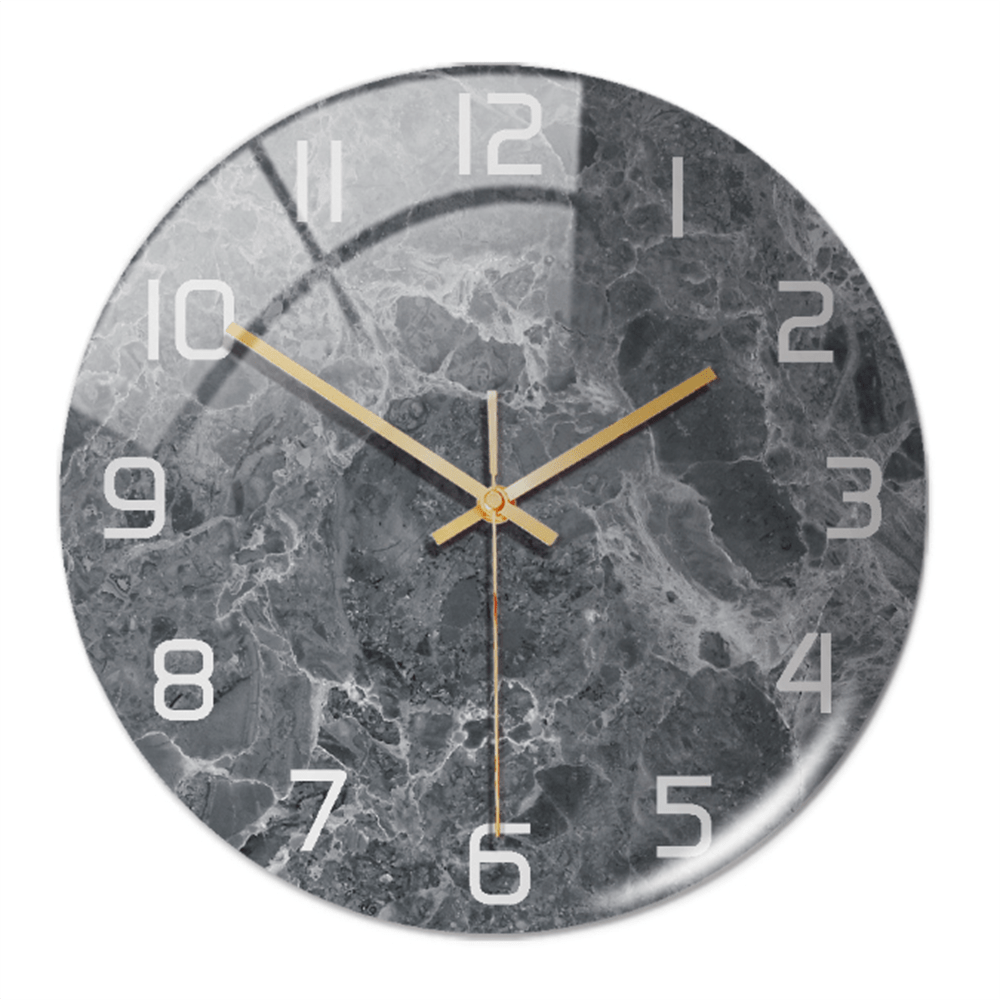 LED-Wanduhr mit Marmorbasis