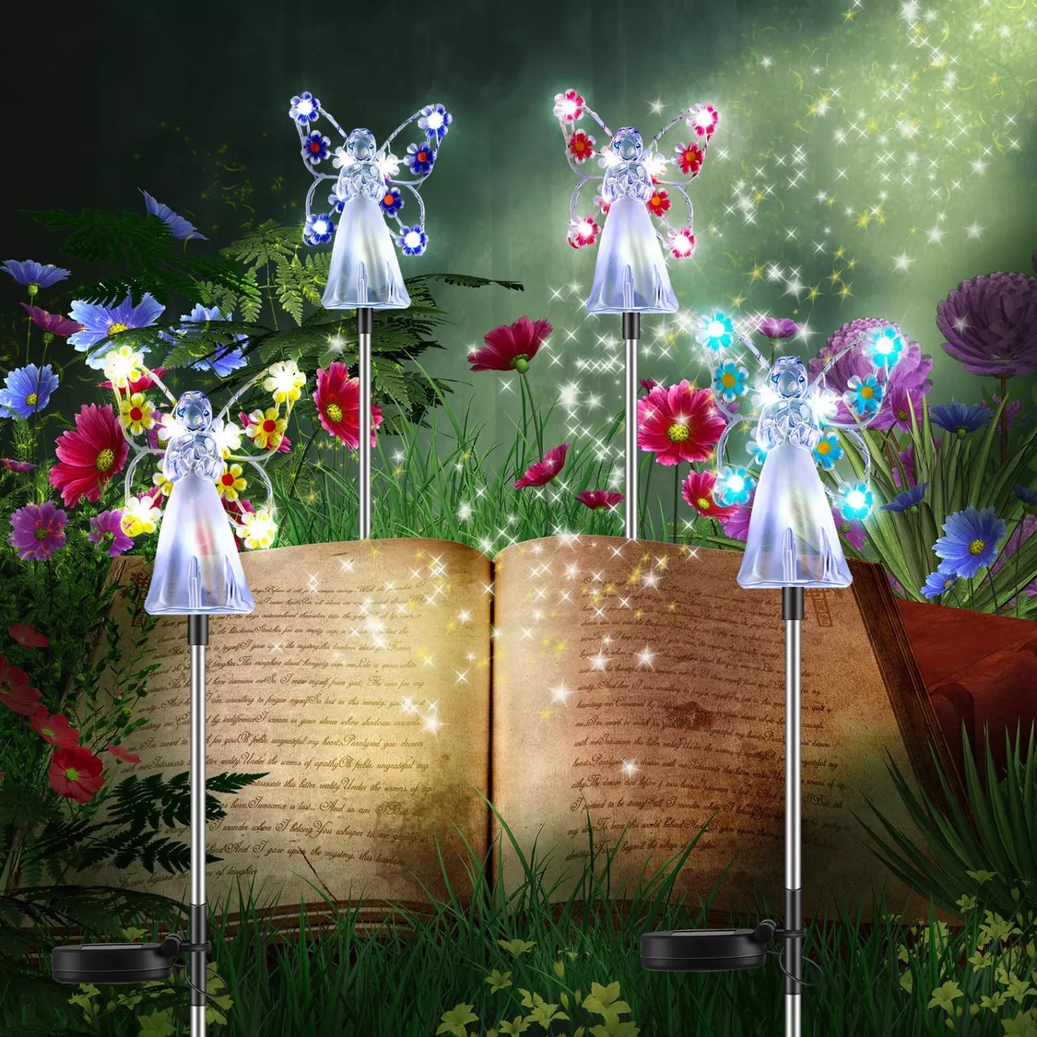 Tuinlampen met engelenvleugelontwerp