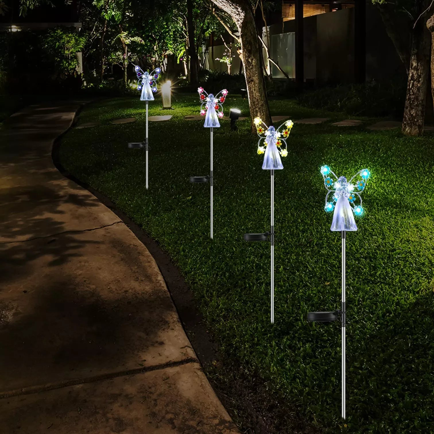 Tuinlampen met engelenvleugelontwerp