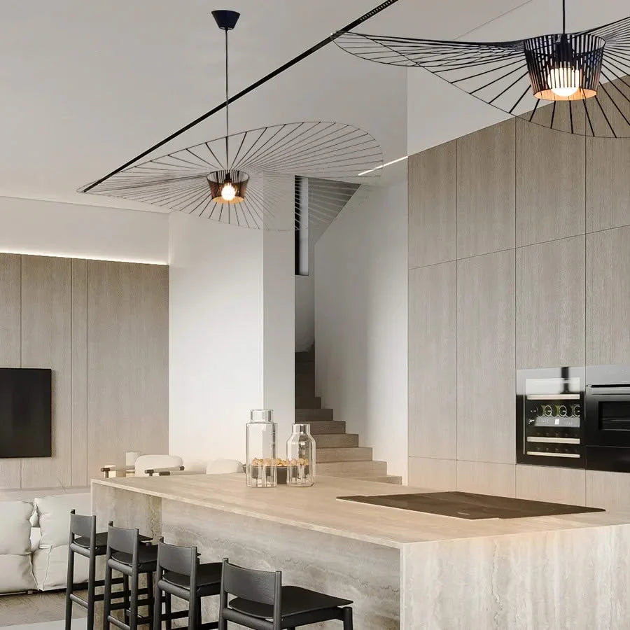 Lumosphere | Modern Straw Hat Pendant Light 3