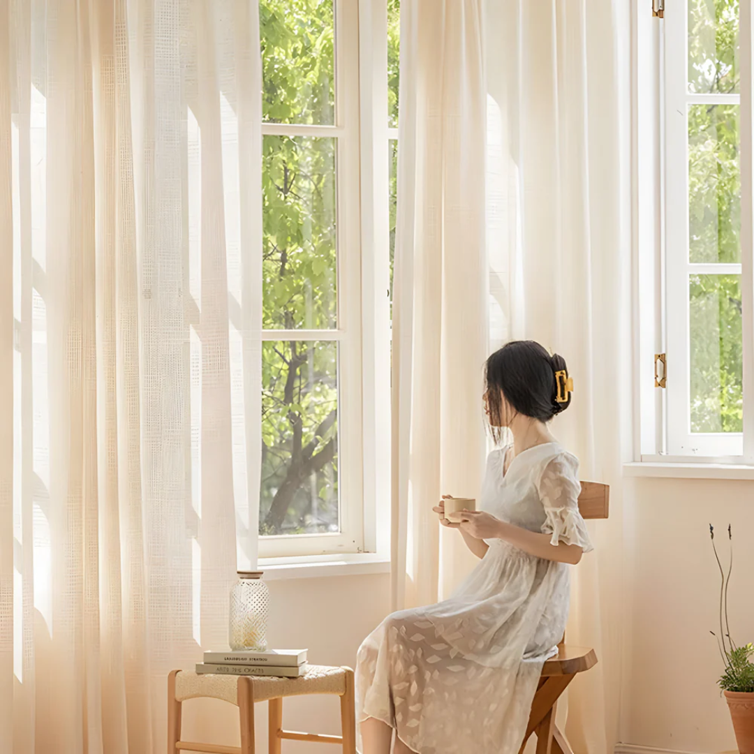 Lunara | Pinch Pleat Linen Curtains for Living Room 1