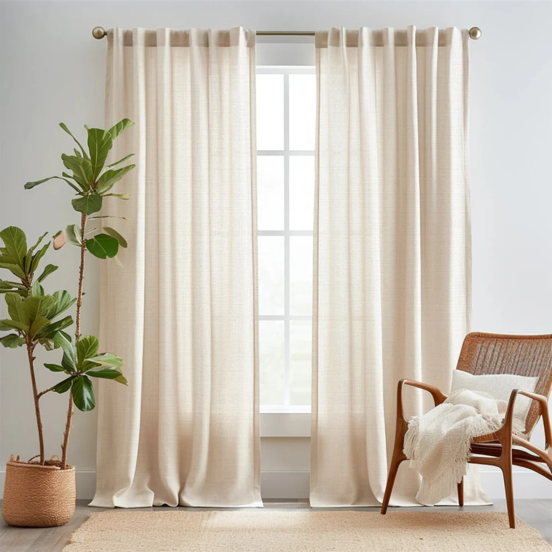 Lunara | Pinch Pleat Linen Curtains for Living Room 3