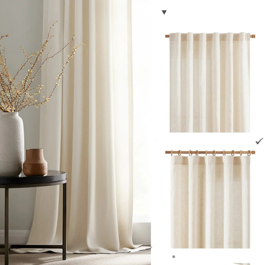 Lunara | Pinch Pleat Linen Curtains for Living Room 6