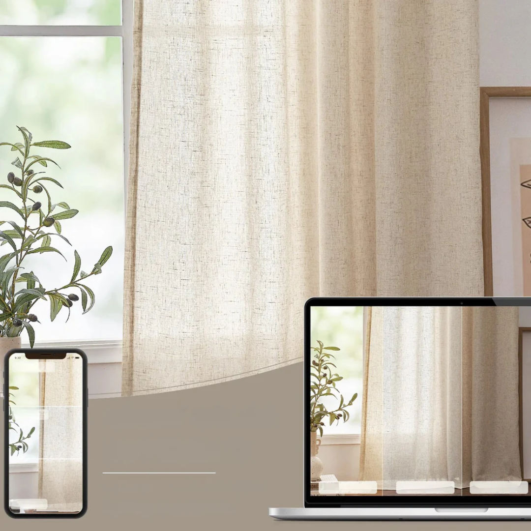 Lunara | Pinch Pleat Linen Curtains for Living Room 7