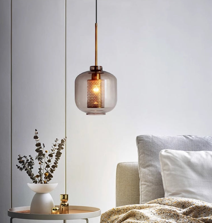 Suspension en verre pour lampe