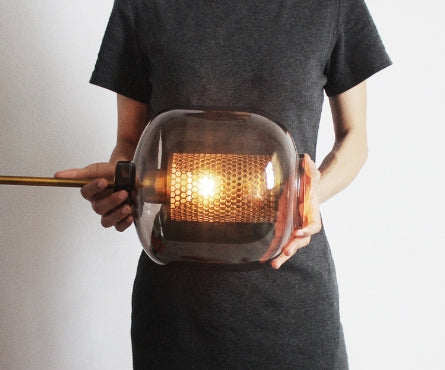 Suspension en verre pour lampe