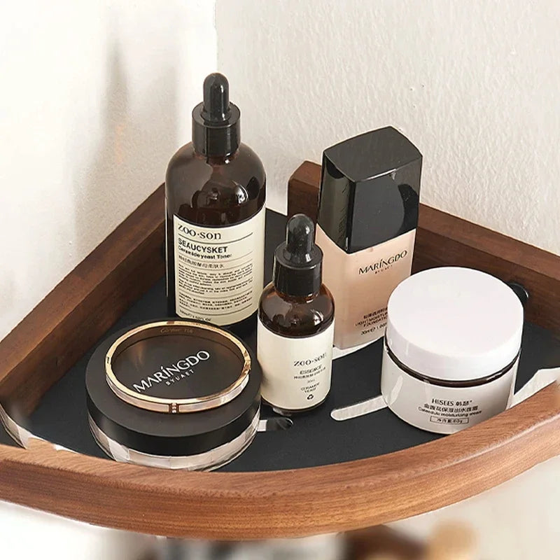 Estantes de baño de madera minimalistas para almacenamiento con estilo