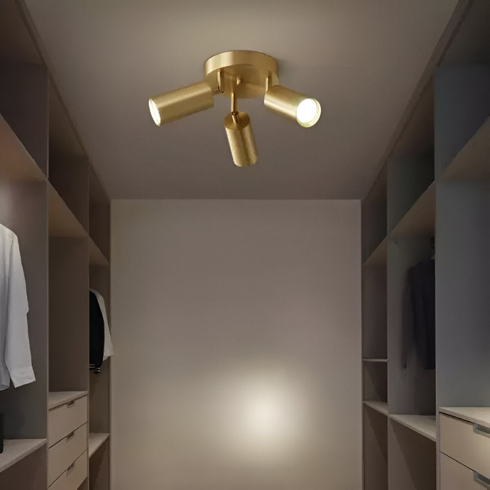 Lámpara de techo empotrada LED moderna de latón