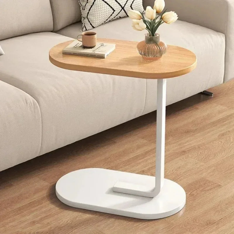 Mesa auxiliar moderna en forma de C