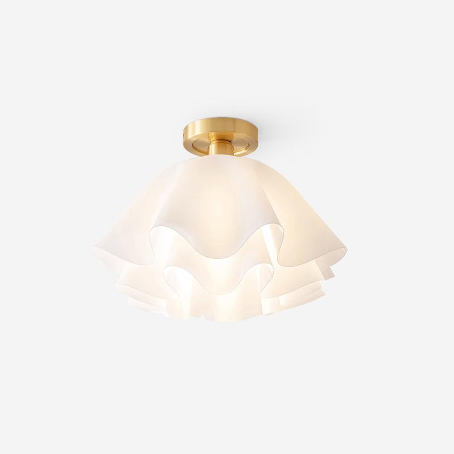 Modern Copper Ceiling Light with Unique Folded Design