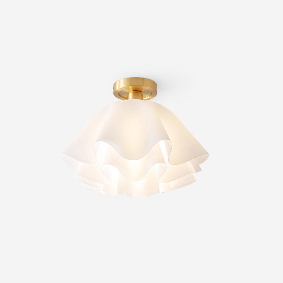 Modern Copper Ceiling Light with Unique Folded Design