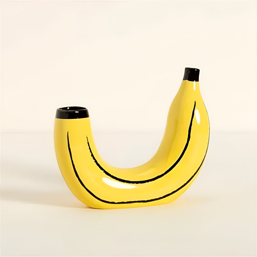 Jarrón decorativo moderno en forma de plátano