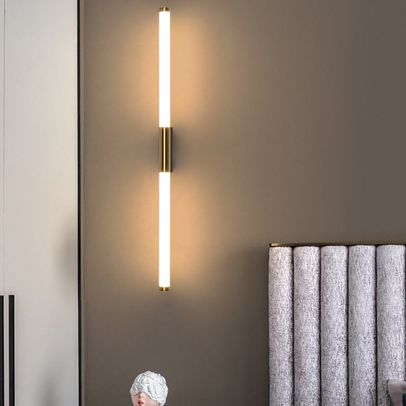 Aplique de pared moderno dorado