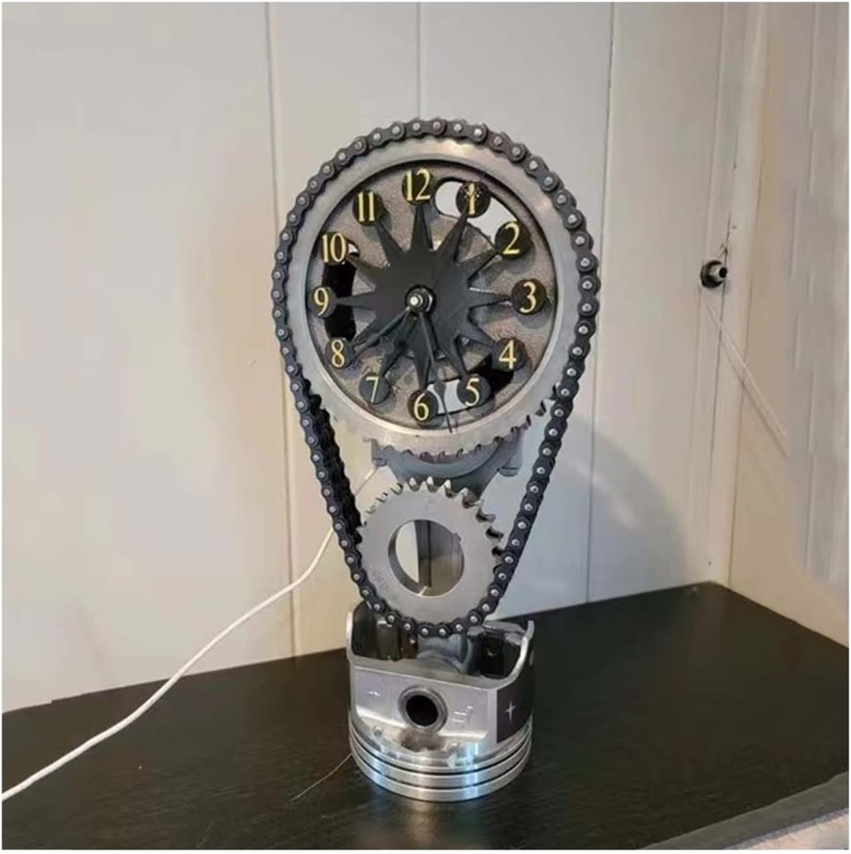 Reloj de pared moderno con mecanismo giratorio único