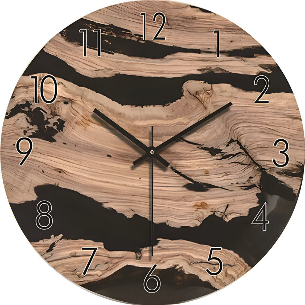 Decoración moderna de reloj de pared de madera
