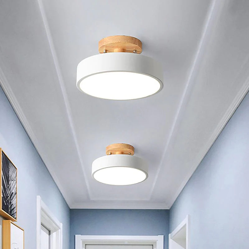 Modern ceiling light with color accents