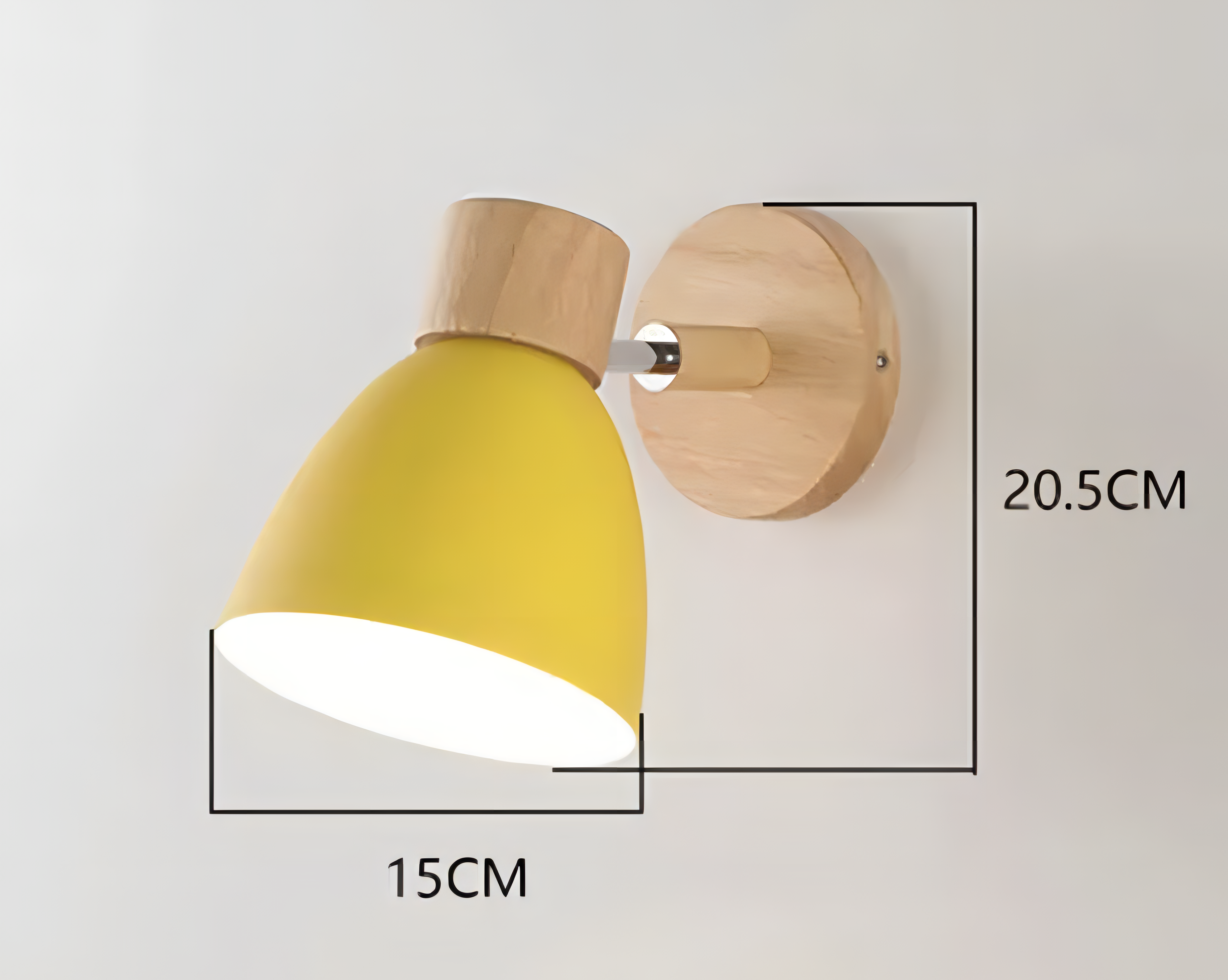Nordic Modern Wooden Wall Light Sconce with Pull Switch