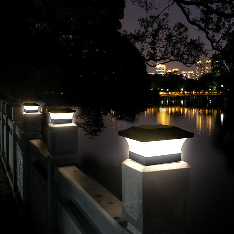 Nuvé | Solar Garden Lights – Black Column Design, Eco-Friendly LED 1