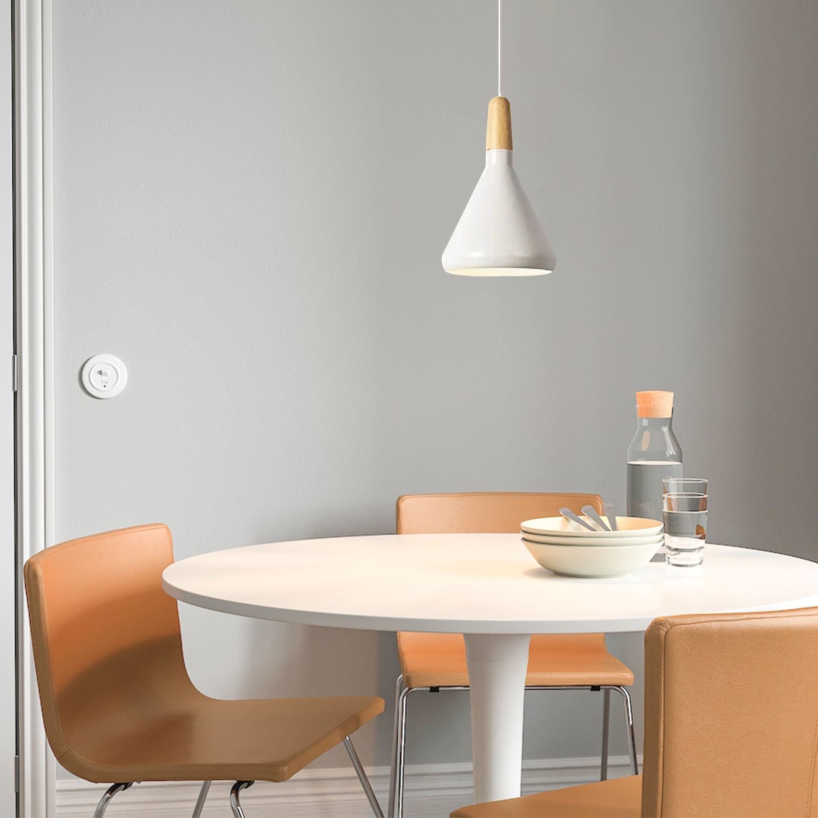 Pastel-colored pendant lamp