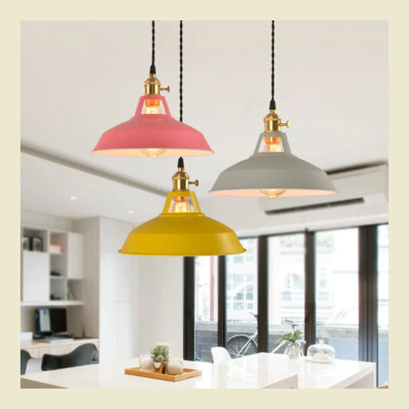 Pasteluxe | Lampada a sospensione vintage