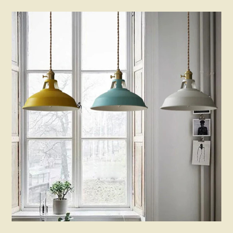 Pasteluxe | Lampada a sospensione vintage