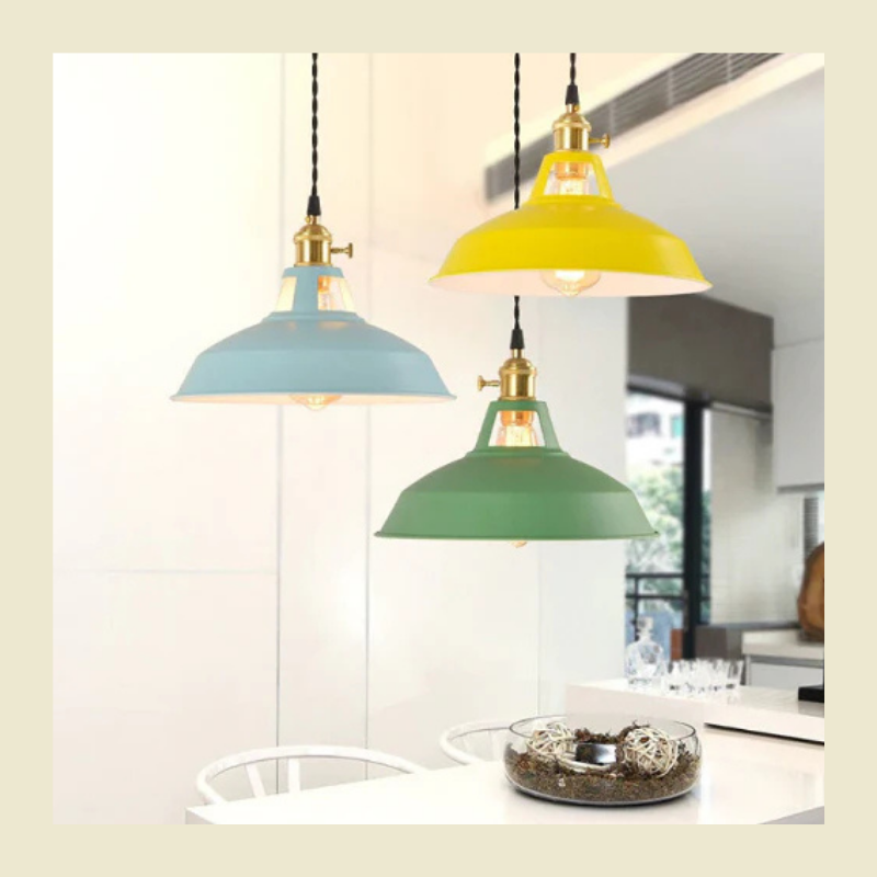 Pasteluxe | Lampada a sospensione vintage