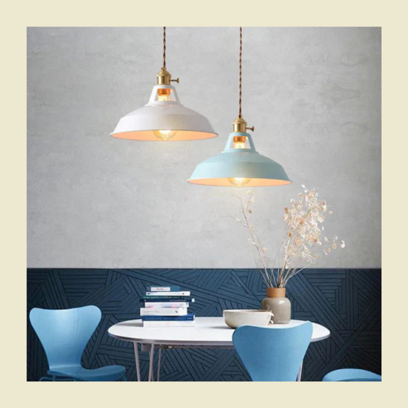 Pasteluxe | Lampada a sospensione vintage