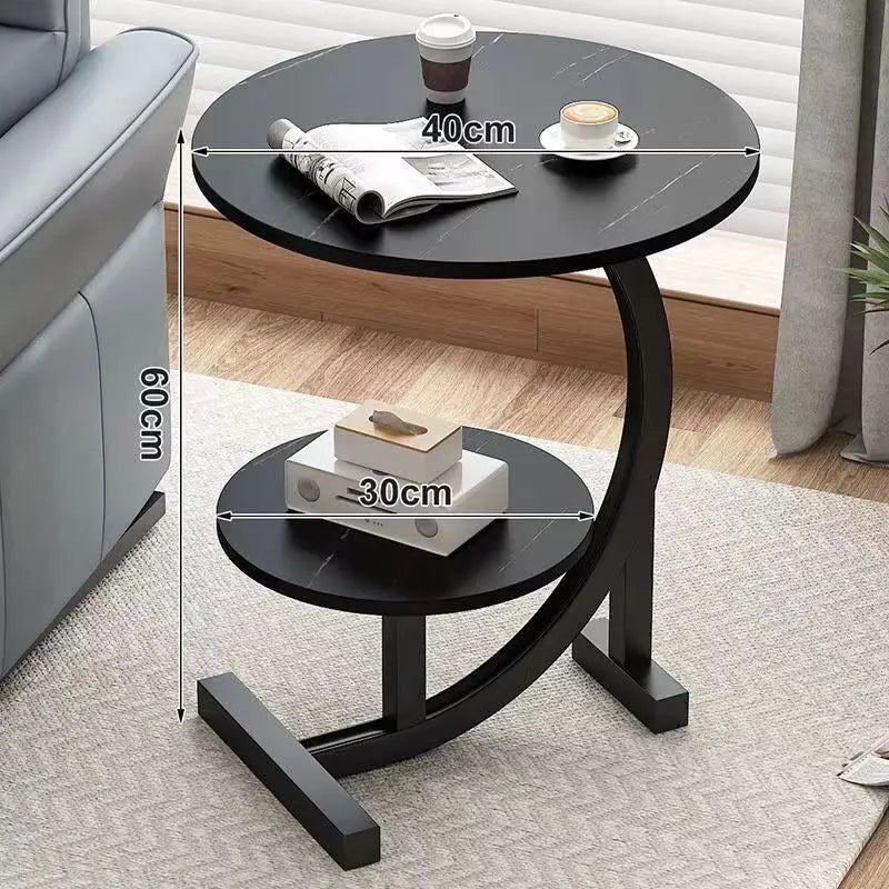 Portable Two-Tier Mini Side Table