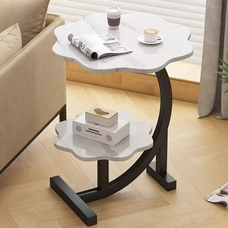 Portable Two-Tier Mini Side Table