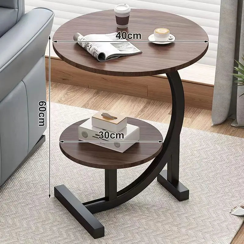 Portable Two-Tier Mini Side Table
