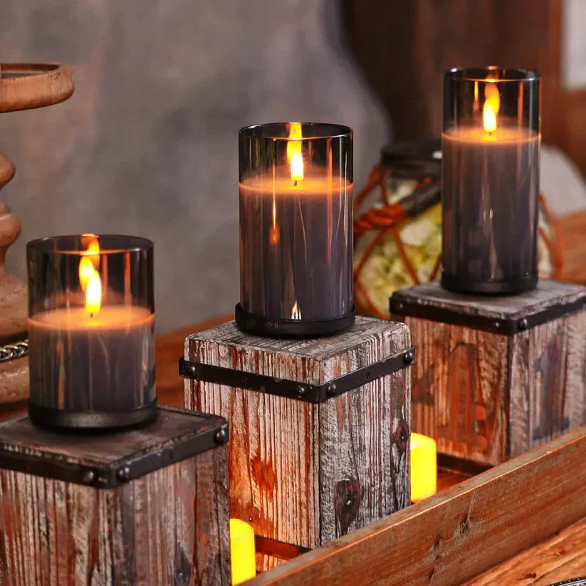 Juego de Velas LED Realistas Sin Llama