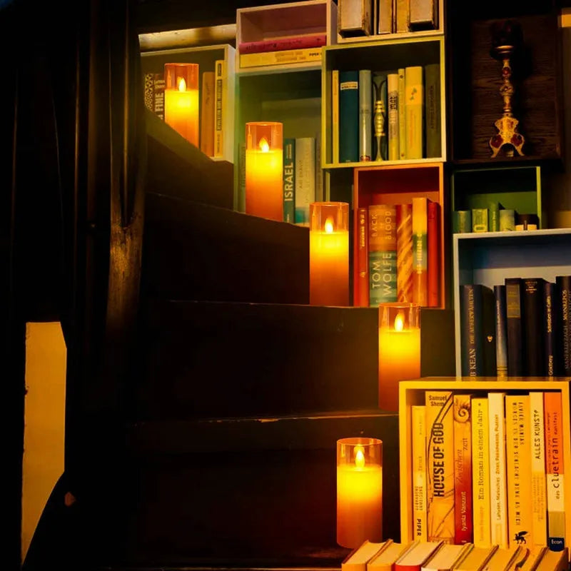 Juego de Velas LED Realistas Sin Llama