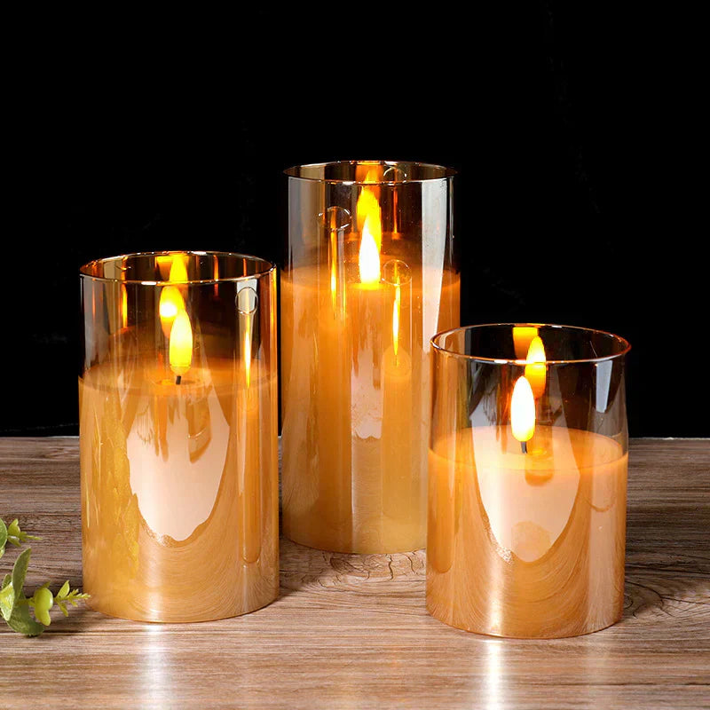 Juego de Velas LED Realistas Sin Llama