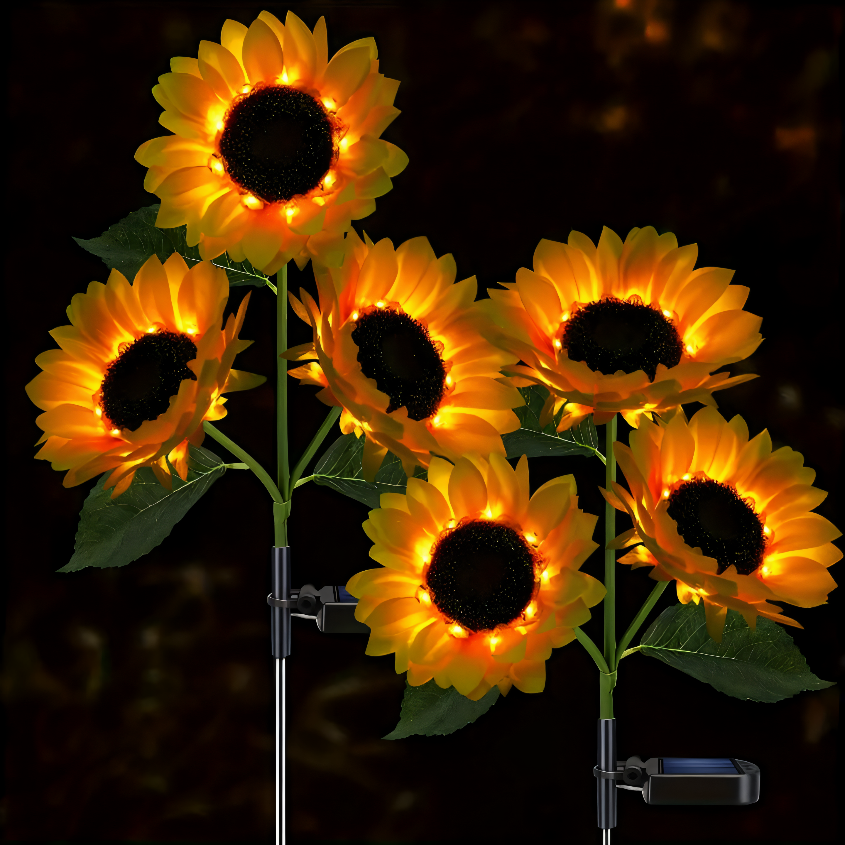 Realistic Solar Sunflower Garden Light with IP65 Weather Resistance