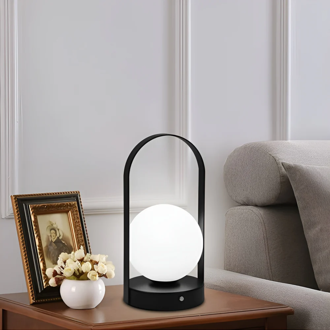 Stainless Steel Modern Design Rechargeable Wireless Table Lamp
