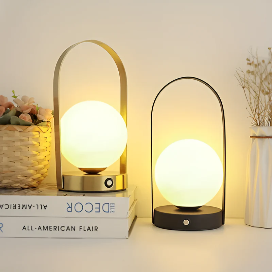 Stainless Steel Modern Design Rechargeable Wireless Table Lamp