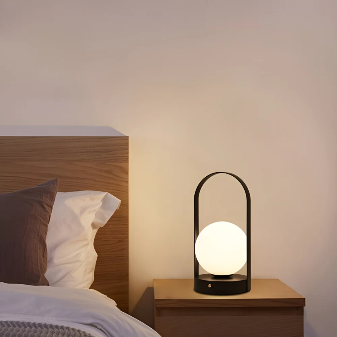 Stainless Steel Modern Design Rechargeable Wireless Table Lamp