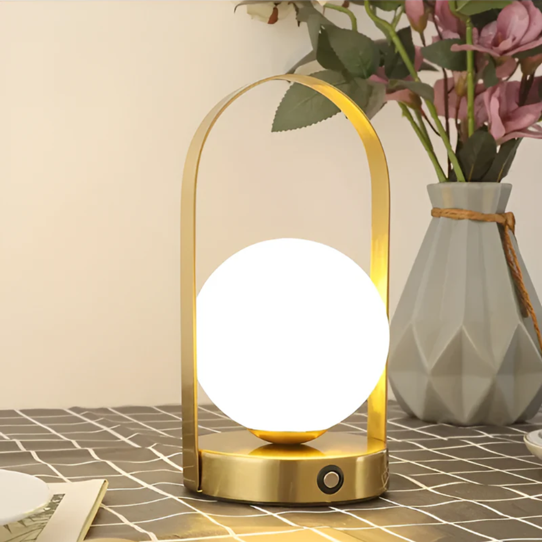 Stainless Steel Modern Design Rechargeable Wireless Table Lamp
