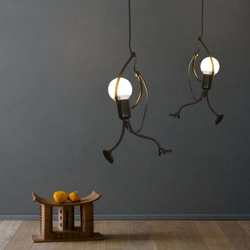 Retro Iron Man hanging lamp