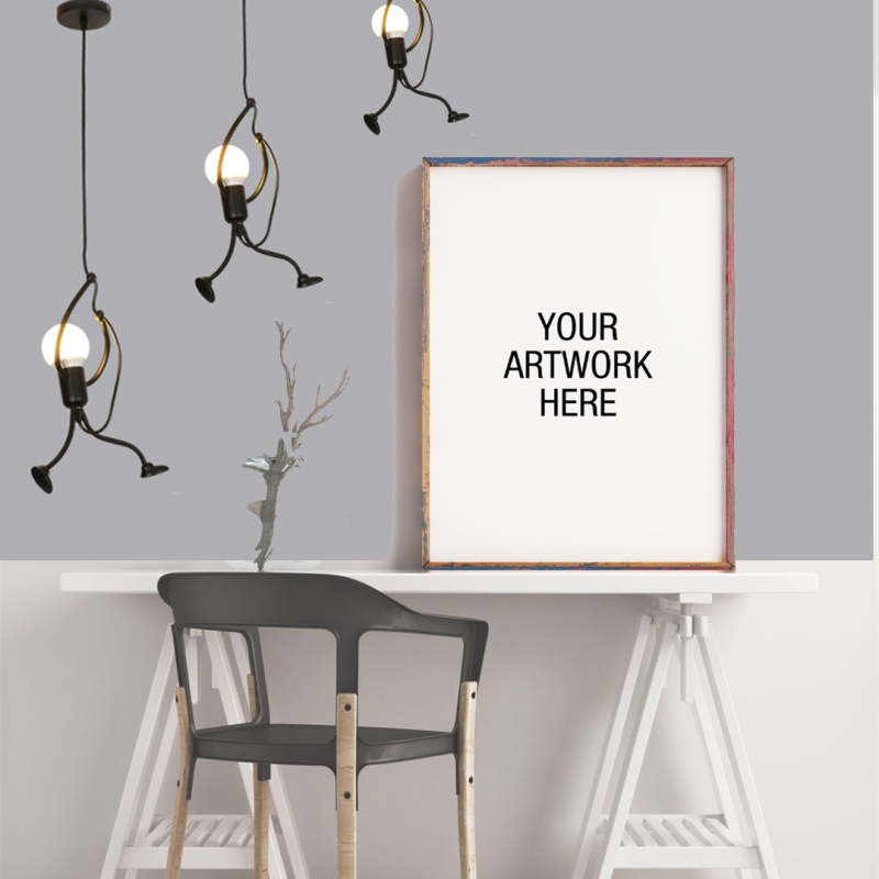 Retro Iron Man hanging lamp