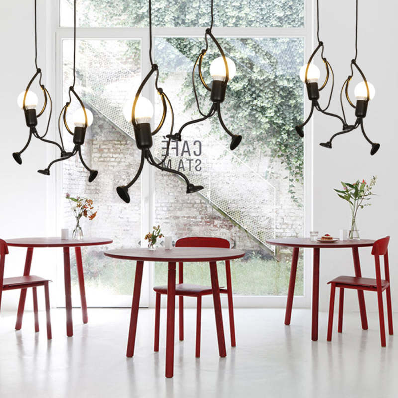 Retro Iron Man hanging lamp