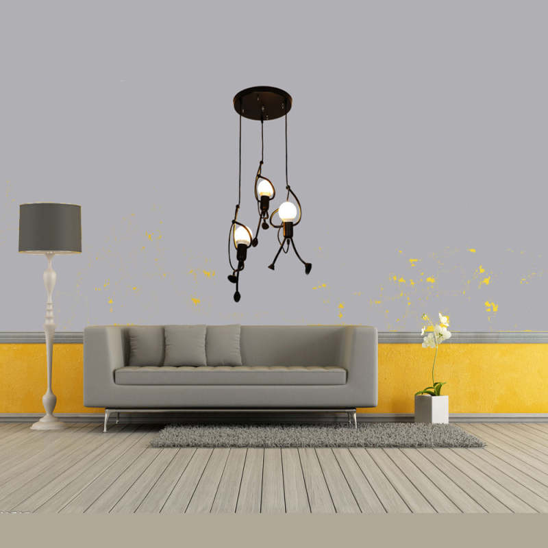 Retro Iron Man hanging lamp