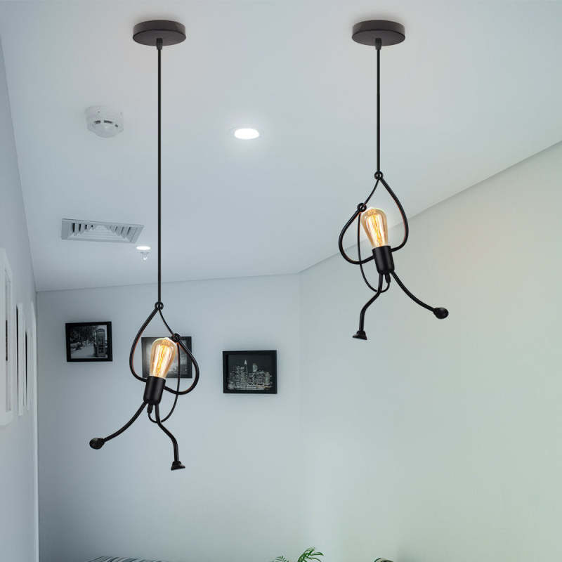 Retro Iron Man hanging lamp