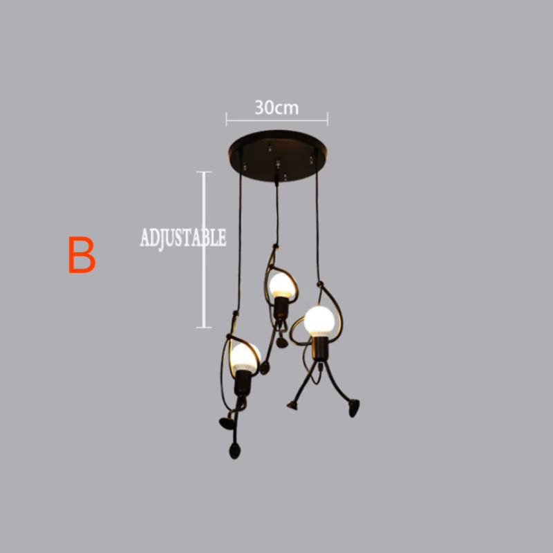 Retro Iron Man hanging lamp