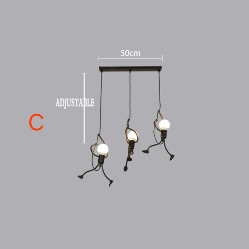 Retro Iron Man hanging lamp