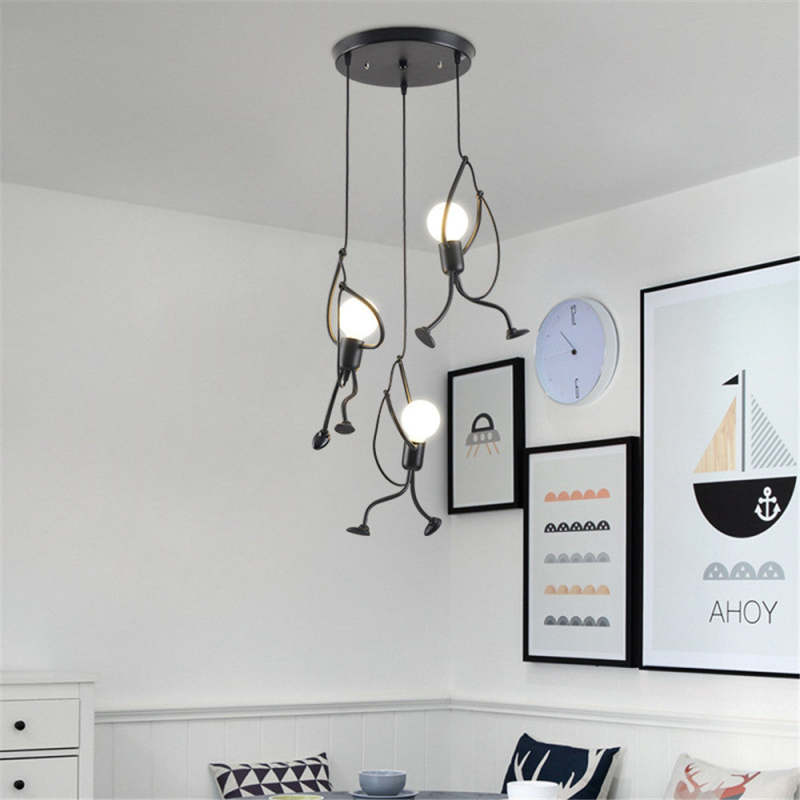 Retro Iron Man hanging lamp