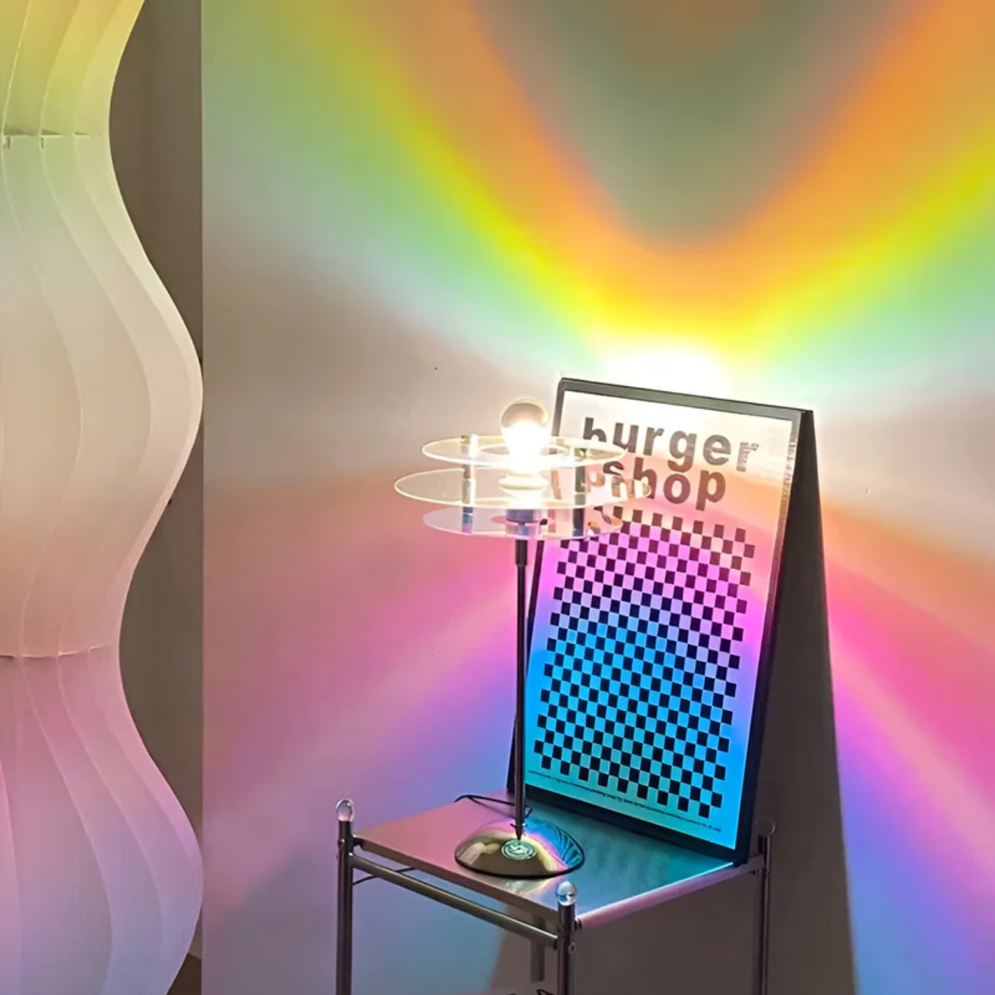 Lámpara de mesa LED Retro Disc