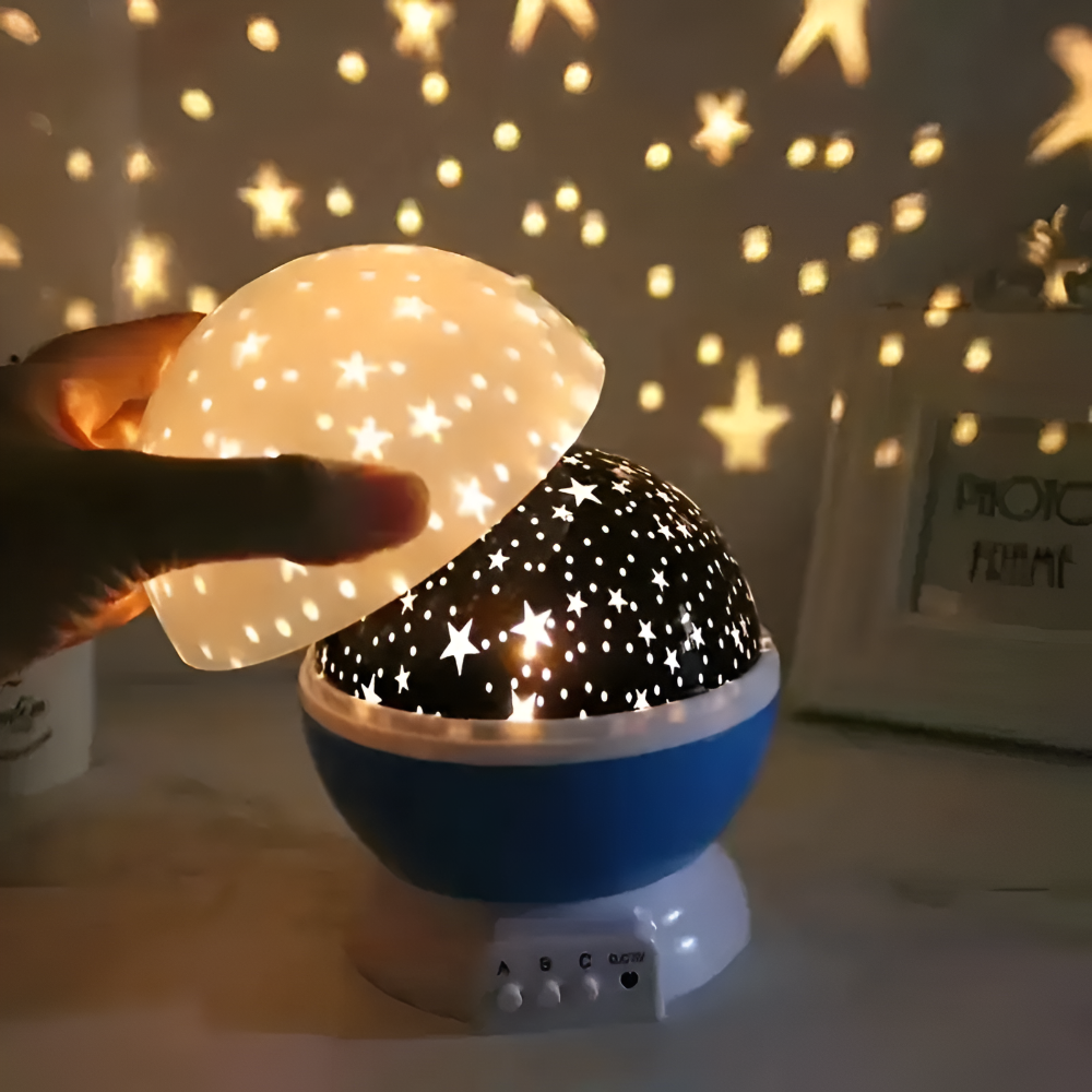 Proyector de Estrellas Giratorio Luz Nocturna